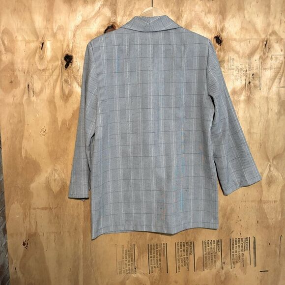 Vintage Take 1 80s Oversized Slouchy Plaid Blazer Sz 10 - Picture 2 of 5